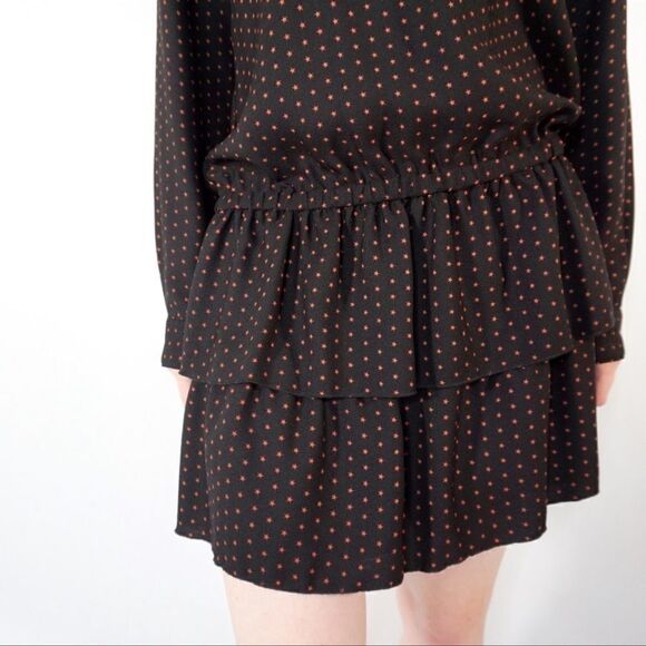 Scotch & Soda black star print ruffled mini dress - Picture 11 of 15